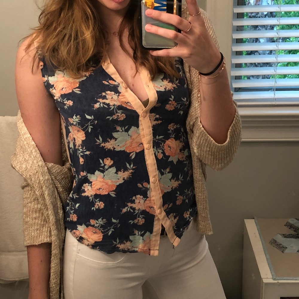 Kimichi Blue Floral Top